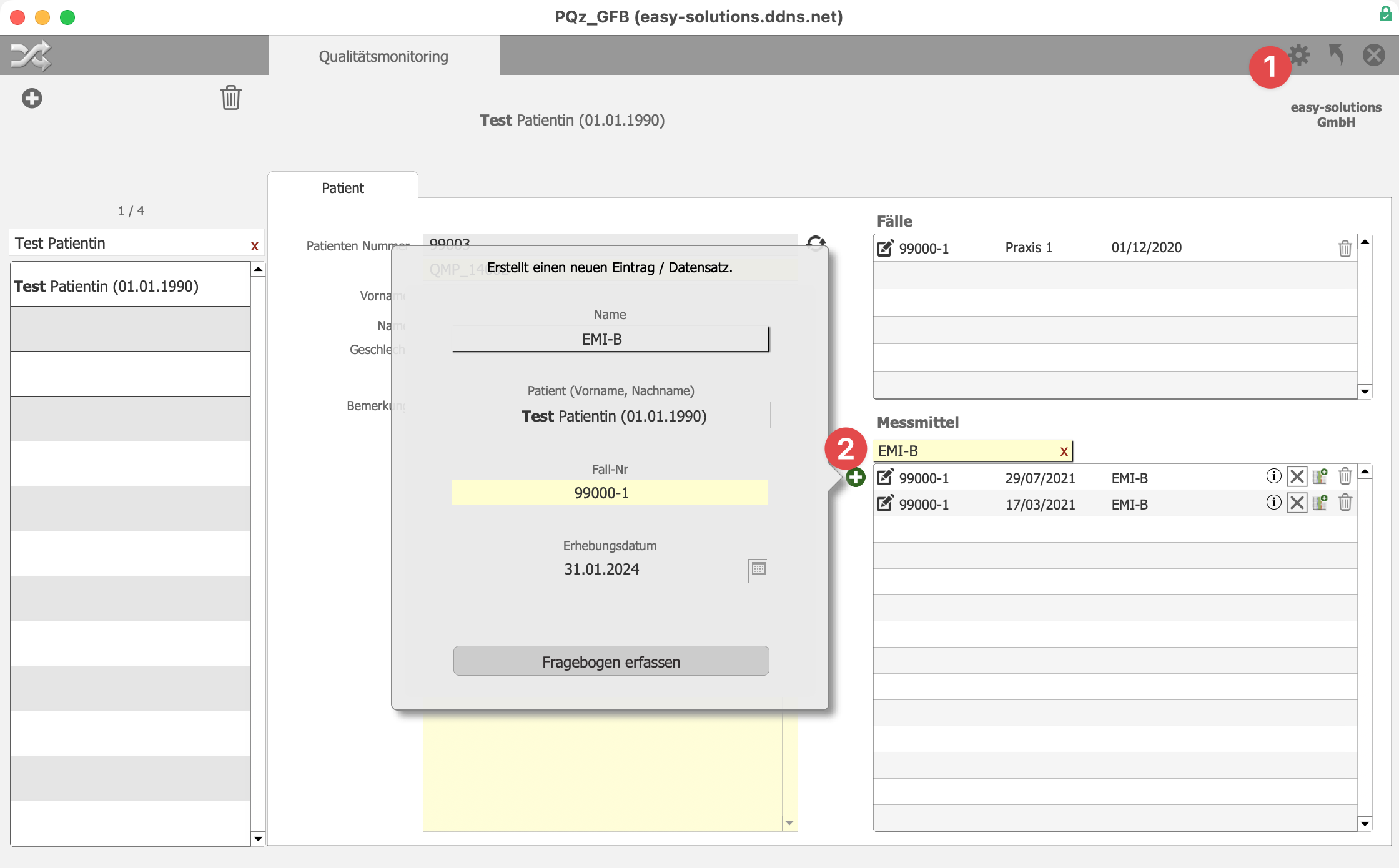 Screenshot WMO overview